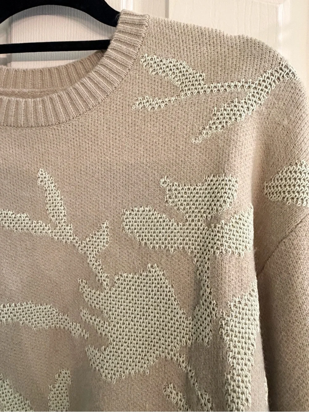 Cider Sage Green Floral Crewneck Sweater